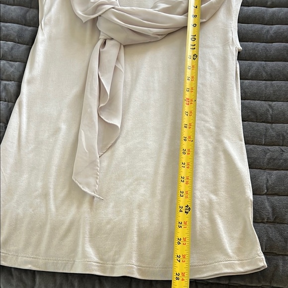GAP Beige Sleeveless Blouse with Draped Scarf - Picture 10 of 10